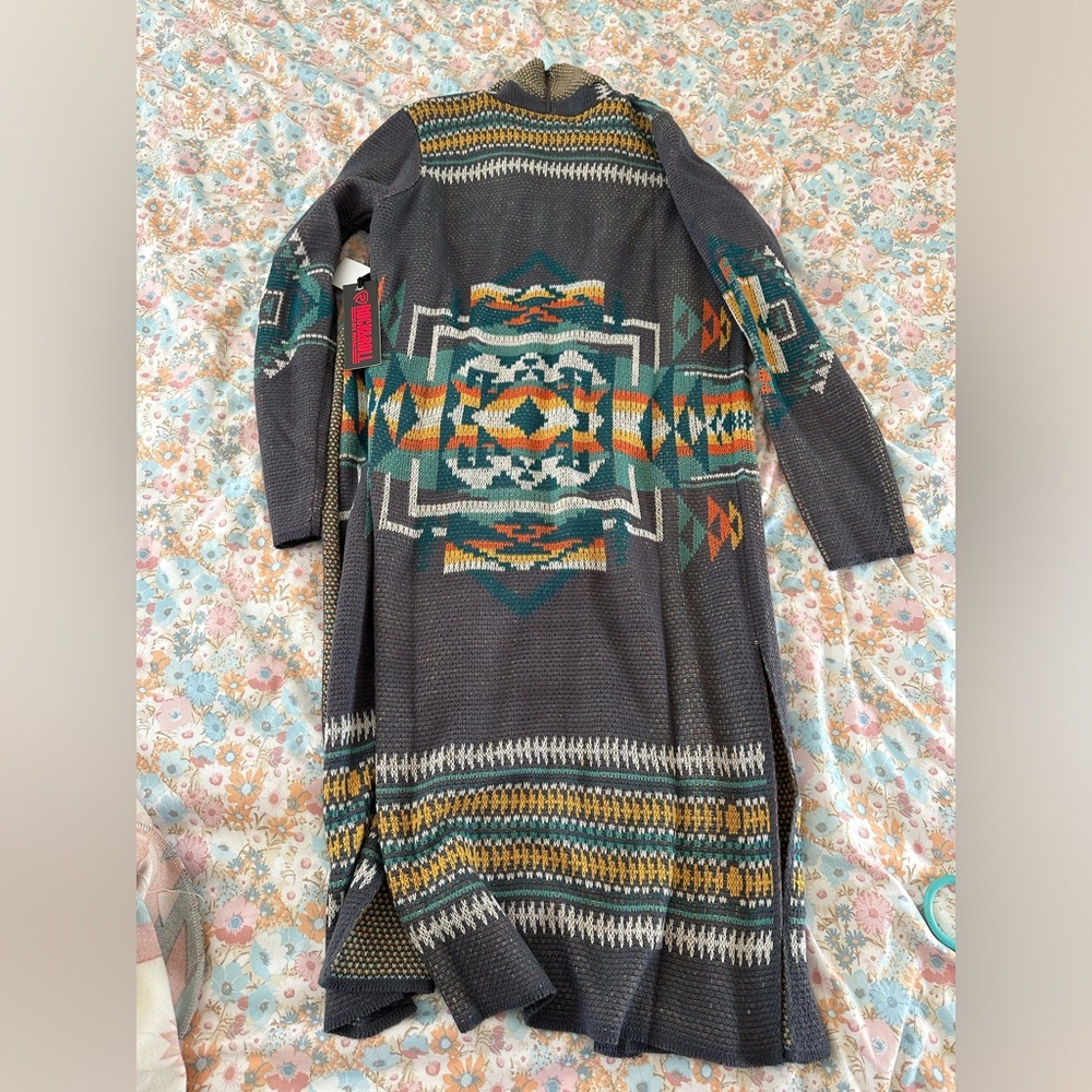 Rock and Roll Denim Aztec Cardigan Duster